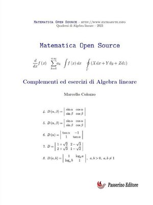 cover image of Complementi ed esercizi di Algebra lineare